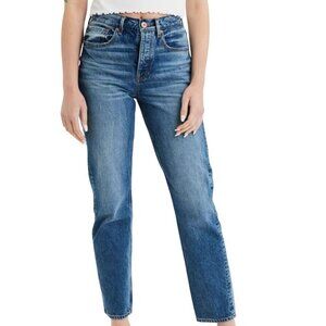 American Eagle 90s Boyfriend Jeans Mid Wash 100% Cotton Size 20 Long